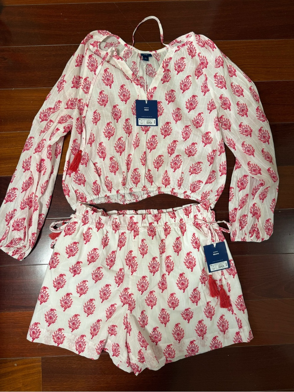Roller Rabbit x Target Pink Bouquet Boho Top and Shorts SET Size M